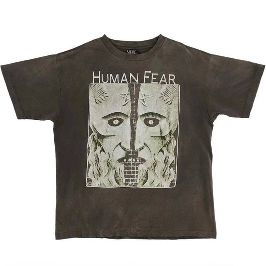 SAINT Mxxxxxx Human Fear T-Shirt Vintage Black